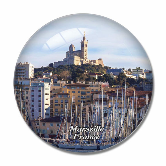 France Cathedral Marseille 3D Fridge Magnet Crystal Glass