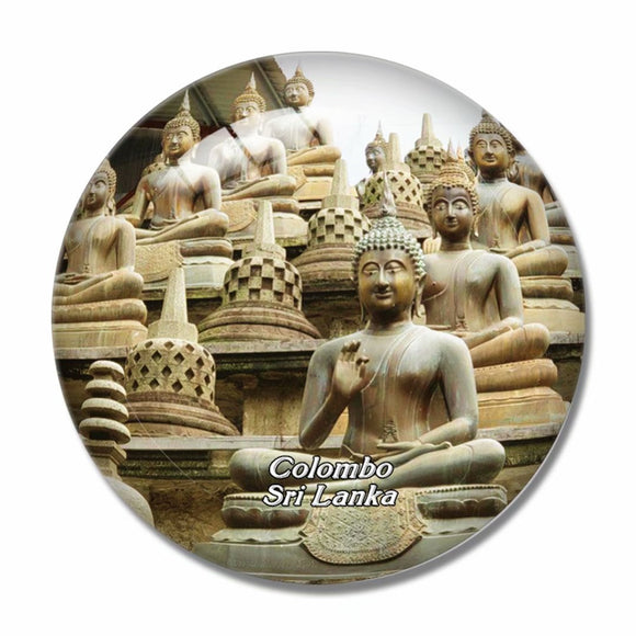 Sri Lanka Gangaramaya Temple Colombo 3D Fridge Magnet Crystal Glass