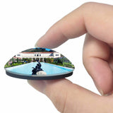 USA America Malibu Getty Villa 3D Fridge Magnet Crystal Glass