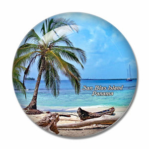 San Blas Island Caribbean Panama 3D Fridge Magnet Crystal Glass