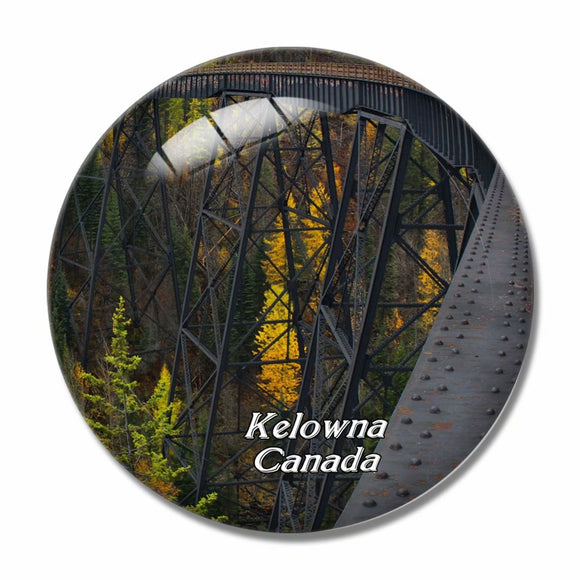 Canada Myra Canyon Trestle Kelowna British Columbia 3D Fridge Magnet Crystal Glass