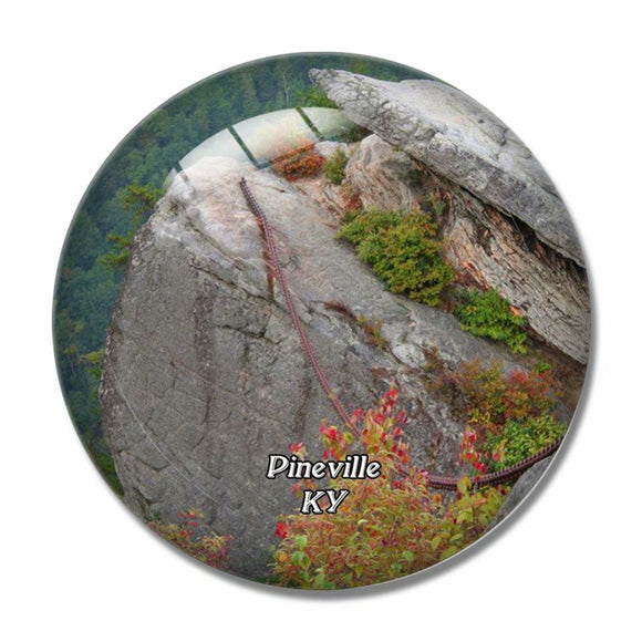 Pineville Pine Mountain Kentucky USA 3D Fridge Magnet Crystal Glass
