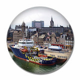 UK England Aberdeen Harbour 3D Fridge Magnet Crystal Glass
