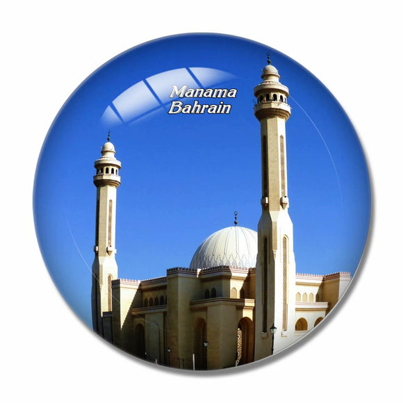 Great Mosque Manama Bahrain 3D Fridge Magnet Crystal Glass