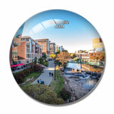 USA America Greenville River Bridge 3D Fridge Magnet Crystal Glass