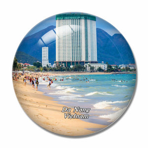 Vietnam My Khe Beach Da Nang 3D Fridge Magnet Crystal Glass