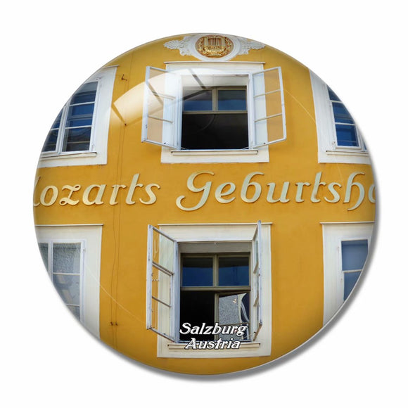 Austria Mozart's Birthplace Salzburg 3D Fridge Magnet Crystal Glass