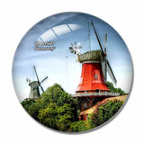 Germany Windmill Greetsiel 3D Fridge Magnet Crystal Glass