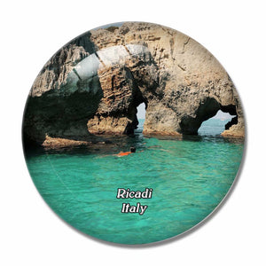 Italy Ricadi Capo Vaticano 3D Fridge Magnet Crystal Glass