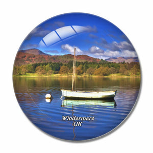 UK England Lake Windermere 3D Fridge Magnet Crystal Glass