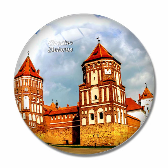 Mir Castle Complex Grodno Belarus 3D Fridge Magnet Crystal Glass