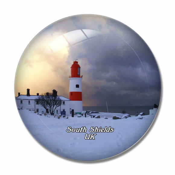 UK England Souter lighthouse South Shields 3D Fridge Magnet Crystal Glass