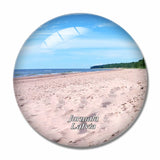 Jurmala Beach Latvia 3D Fridge Magnet Crystal Glass