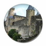 France Carcassonne Castle Aude 3D Fridge Magnet Crystal Glass