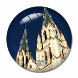 USA America Cathedral of St. John the Baptist Savannah 3D Fridge Magnet Crystal Glass