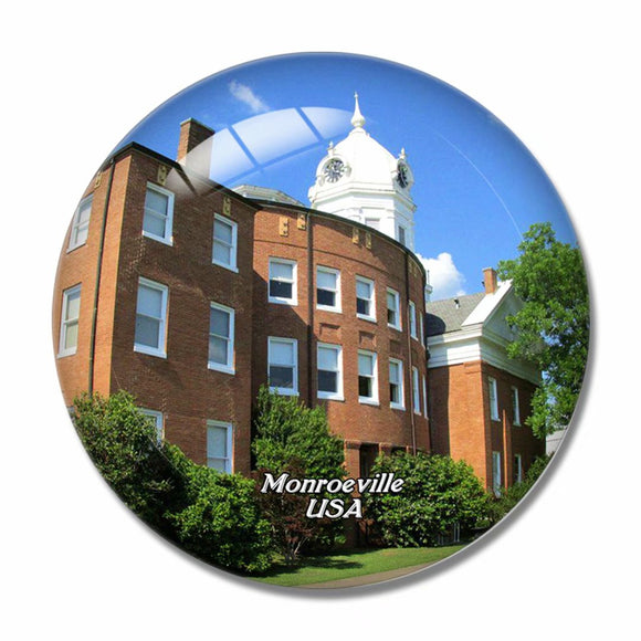 USA America Monroeville Old Monroe County Courthouse Alabama 3D Fridge Magnet Crystal Glass