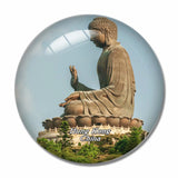 China Tian Tan Buddha Hong Kong 3D Fridge Magnet Crystal Glass