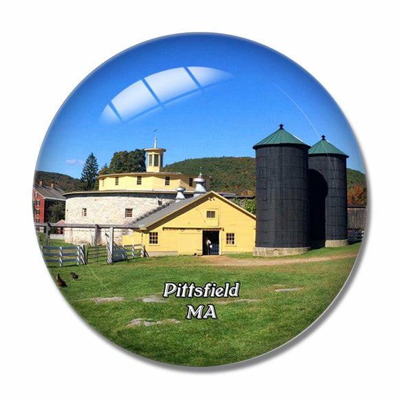 Pittsfield Hancock Shaker Village Massachusetts USA 3D Fridge Magnet Crystal Glass