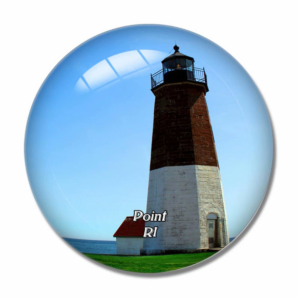 Point Judith Lighthouse Narragansett Rhode Island USA 3D Fridge Magnet Crystal Glass