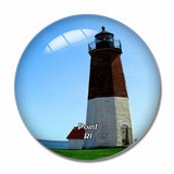 Point Judith Lighthouse Narragansett Rhode Island USA 3D Fridge Magnet Crystal Glass