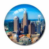 USA America Charlotte 3D Fridge Magnet Crystal Glass