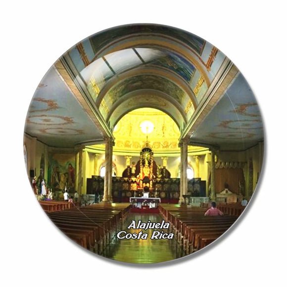 Costa Rica Cathedral of Alajuela 3D Fridge Magnet Crystal Glass