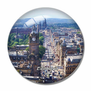 UK England Royal Mile Edinburgh 3D Fridge Magnet Crystal Glass