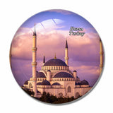 Turkey The Great Mosque Bursa 3D Fridge Magnet Crystal Glass