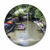 USA America San Antonio River Walk 3D Fridge Magnet Crystal Glass
