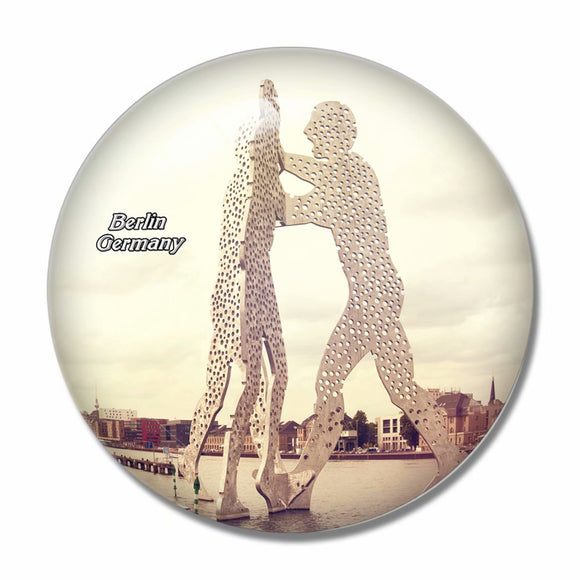 Germany Molecule Man Berlin 3D Fridge Magnet Crystal Glass