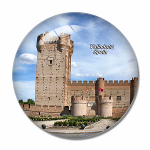 Spain Castle Valladolid 3D Fridge Magnet Crystal Glass