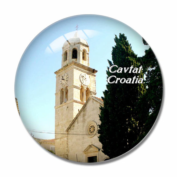 Croatia Church of St Nicholas Cavtat 3D Fridge Magnet Crystal Glass