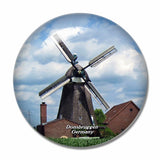 Germany Donsbruggen Windmill 3D Fridge Magnet Crystal Glass