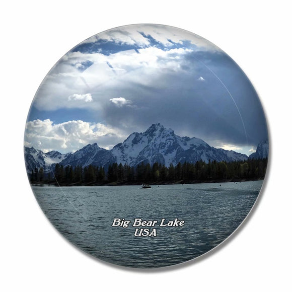 USA America Big Bear Lake 3D Fridge Magnet Crystal Glass