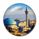 Jordan King Abdullah I Mosqu Amman 3D Fridge Magnet Crystal Glass