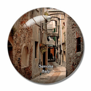 Italy Savona 3D Fridge Magnet Crystal Glass