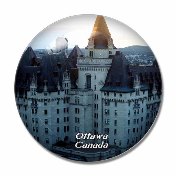 Canada Chateau Laurier Ottawa 3D Fridge Magnet Crystal Glass