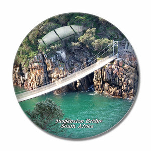 South Africa Suspension Bridge 3D Fridge Magnet Crystal Glass