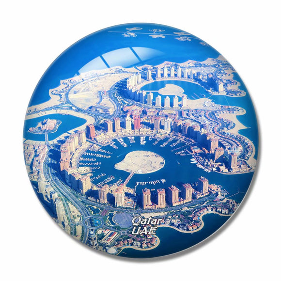 Artificial Islands Qatar 3D Fridge Magnet Crystal Glass