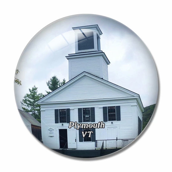 Plymouth President Calvin Coolidge Vermont USA 3D Fridge Magnet Crystal Glass