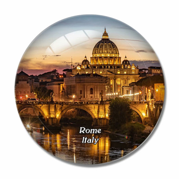 Italy Rome 3D Fridge Magnet Crystal Glass