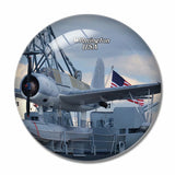 USA America Battleship North Carolina Wilmington 3D Fridge Magnet Crystal Glass