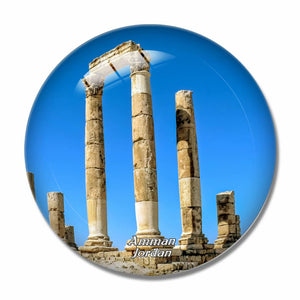 Amman Citadel Jordan 3D Fridge Magnet Crystal Glass