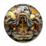 Italy Rome Sculpture Jet Fish Pantheon 3D Fridge Magnet Crystal Glass