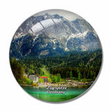 Germany Eibsee Zugspitze Bavaria 3D Fridge Magnet Crystal Glass