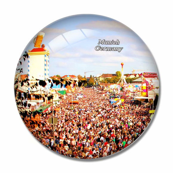 Germany Oktoberfest Munich 3D Fridge Magnet Crystal Glass