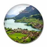 Switzerland Lake Lugano 3D Fridge Magnet Crystal Glass