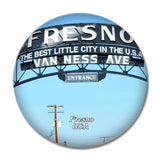USA America Fresno 3D Fridge Magnet Crystal Glass