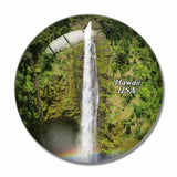 USA America Akaka Falls State Park Hilo Hawaii 3D Fridge Magnet Crystal Glass