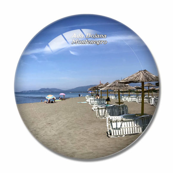 Montenegro Beach Ada Bojana 3D Fridge Magnet Crystal Glass